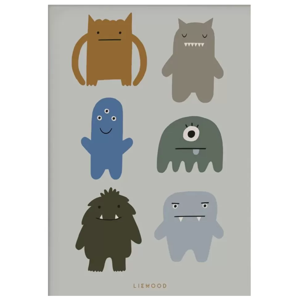 Liewood Décoration>Affiche Beverly Monster Mist - 70 x 50 cm