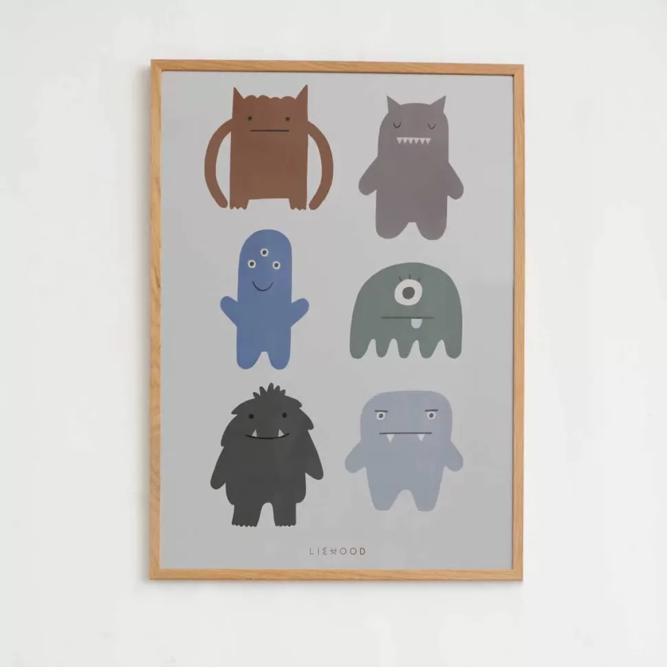 Liewood Décoration>Affiche Beverly Monster Mist - 70 x 50 cm