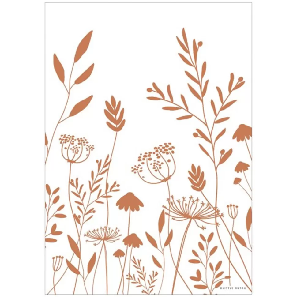 Little Dutch Décoration>Affiche Réversible Wild Flowers Rust - 42 x 29,7 cm