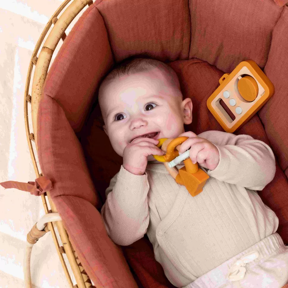 Trixie Baby Hochet>Anneau d'Activités Bois Silicone - Mr.Fox
