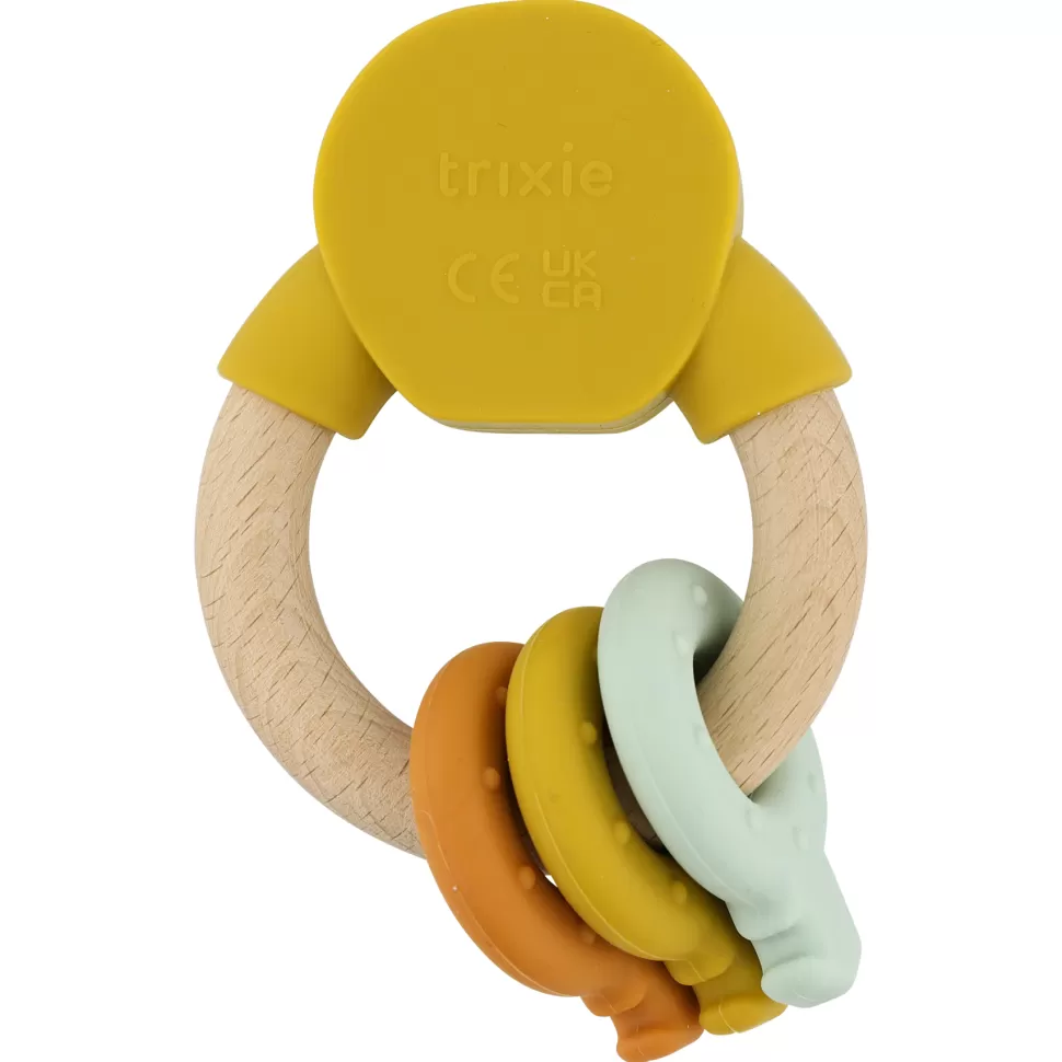 Trixie Baby Hochet>Anneau d'Activités Bois Silicone - Mr.Lion
