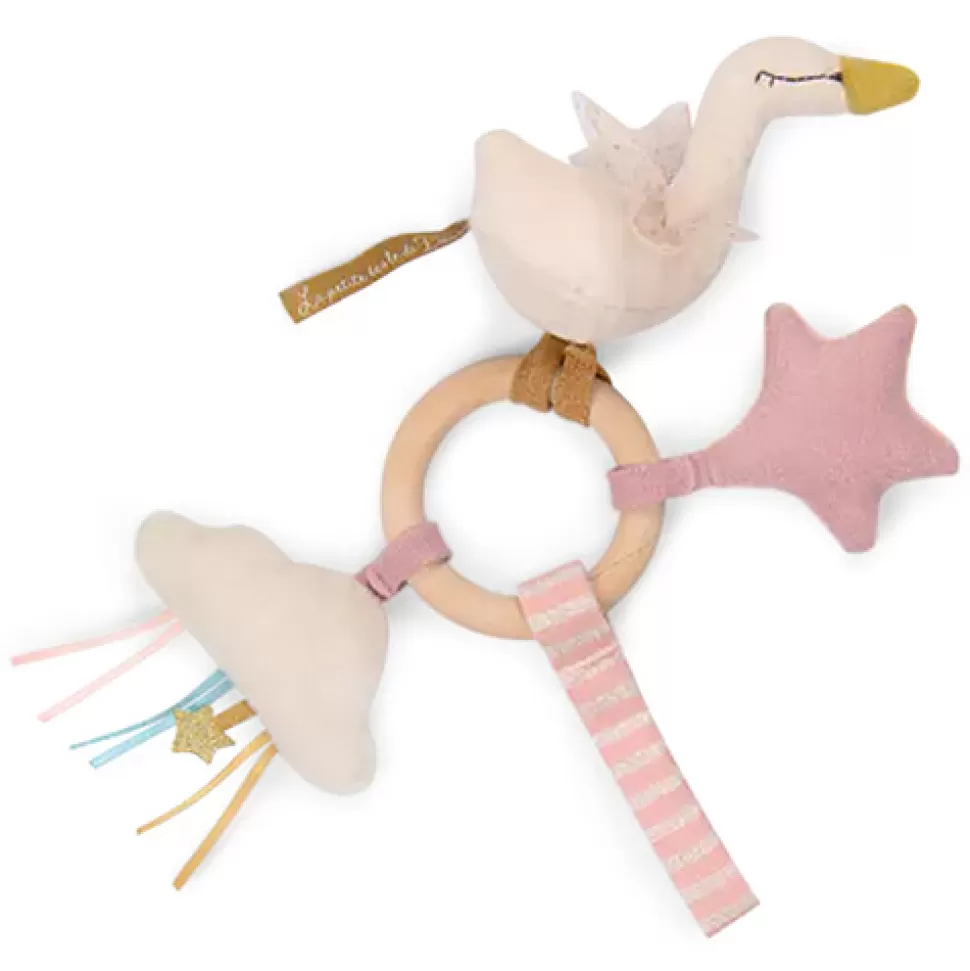 Moulin Roty Arche>Anneau Hochet Bois Cygne - La Petite Ecole de Danse