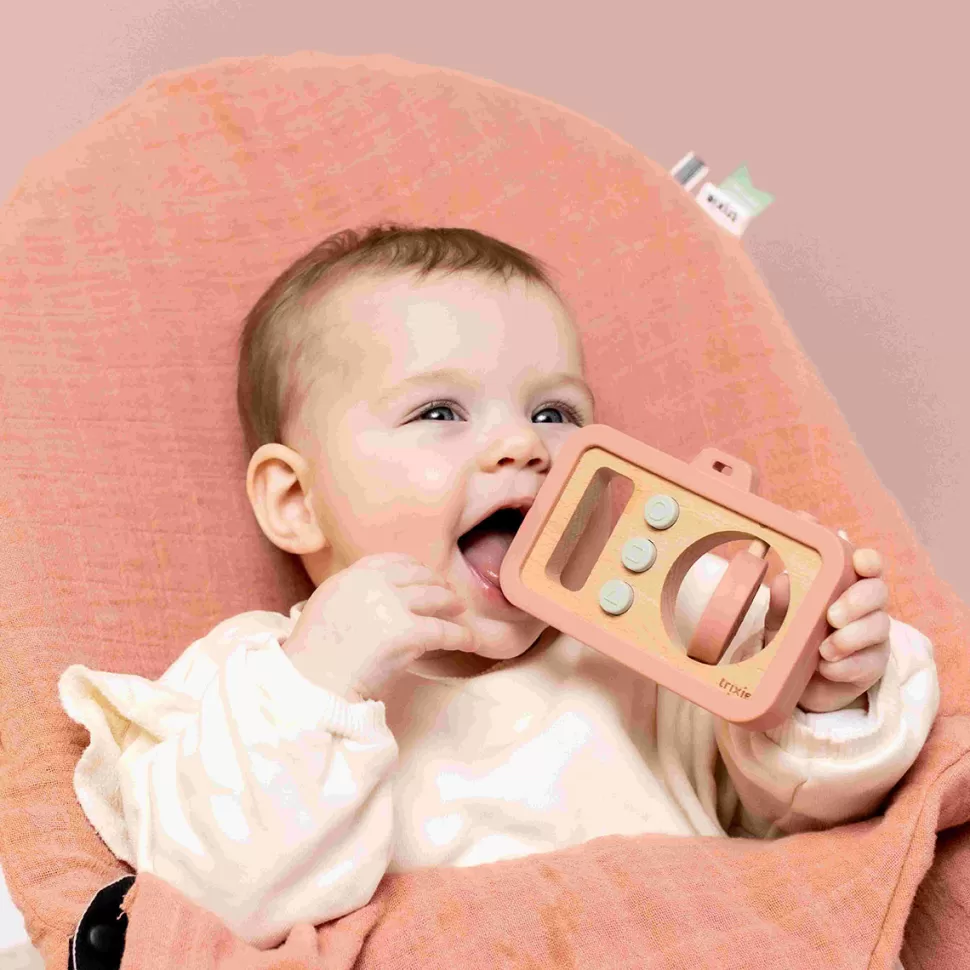 Trixie Baby Mes Premiers Jouets>Appareil Photo Bois Silicone - Mrs.Cat