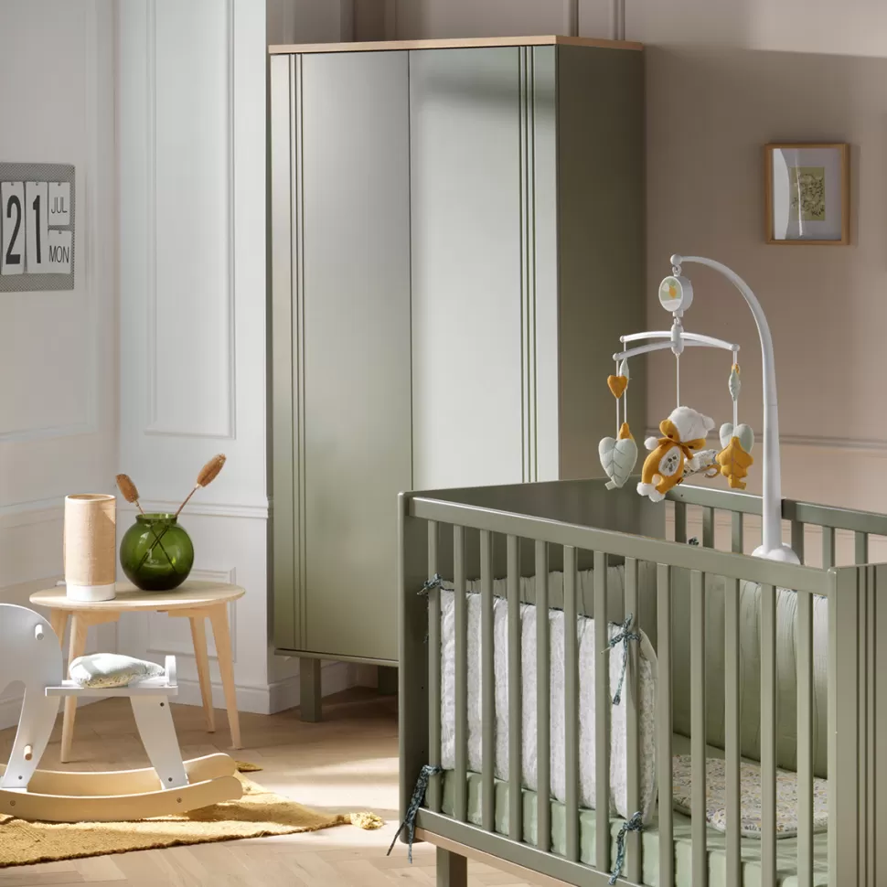 Sauthon Meuble Bébé>Armoire 2 Portes Eléonore - Kaki