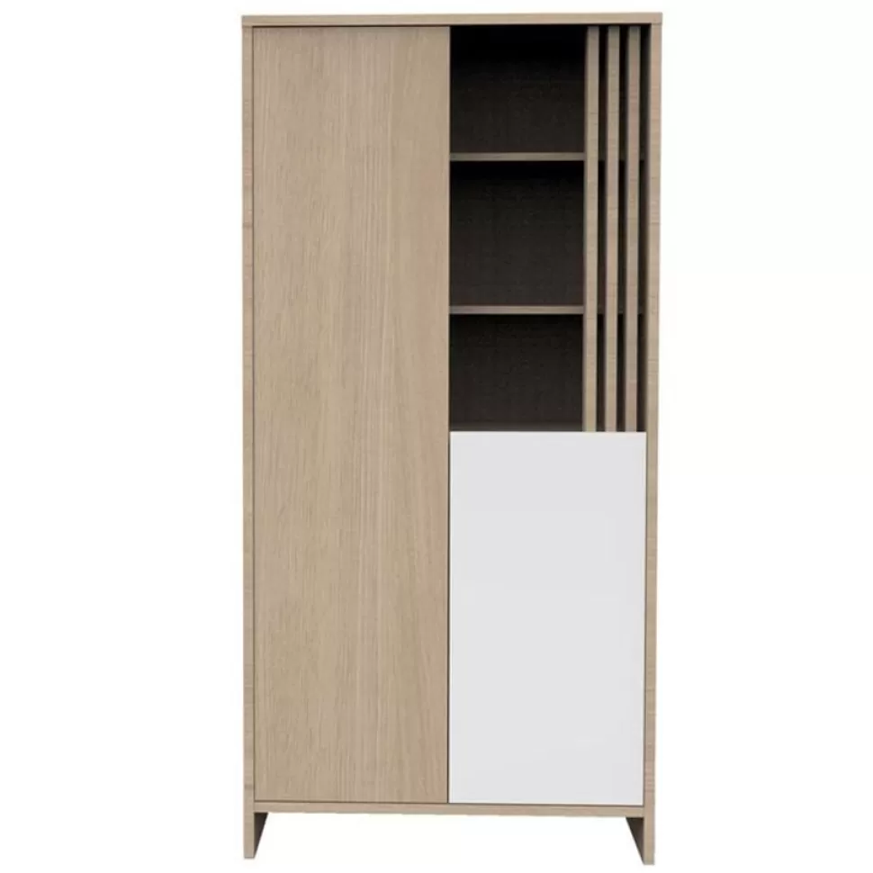 Sauthon Meuble Bébé>Armoire 2 Portes Tokyo - Chêne Suave et Blanc