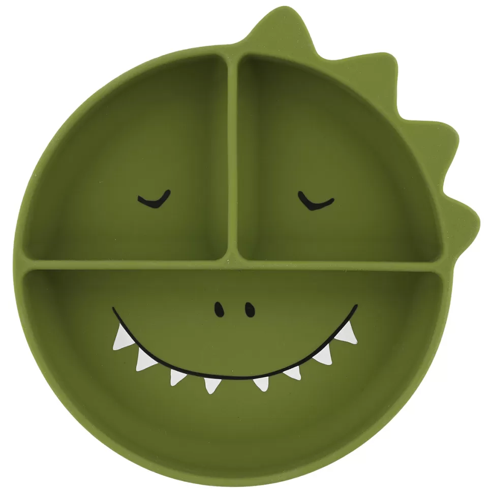 Trixie Baby Repas>Assiette en Silicone avec Ventouse - Mr. Dino
