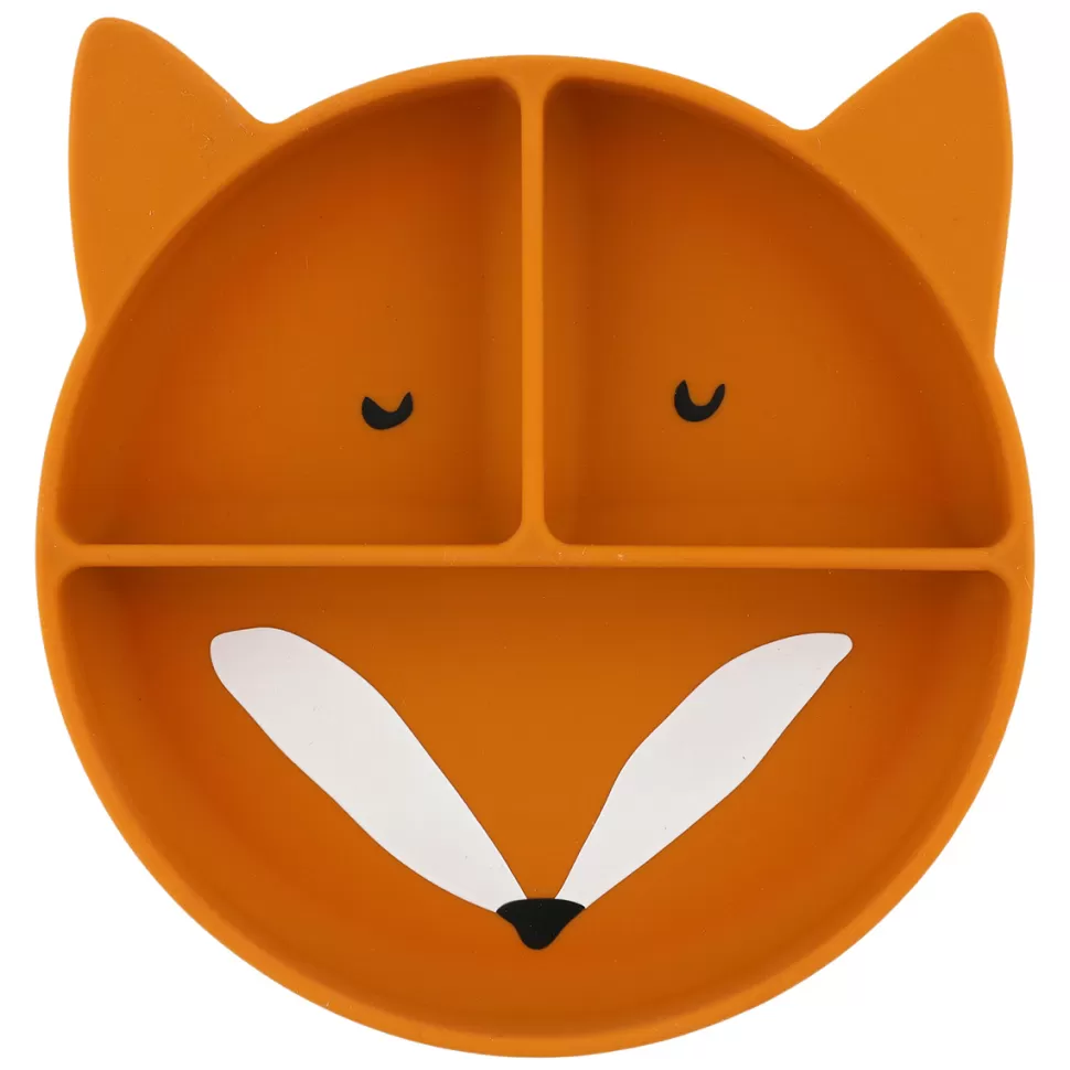 Trixie Baby Repas>Assiette en Silicone avec Ventouse - Mr. Fox
