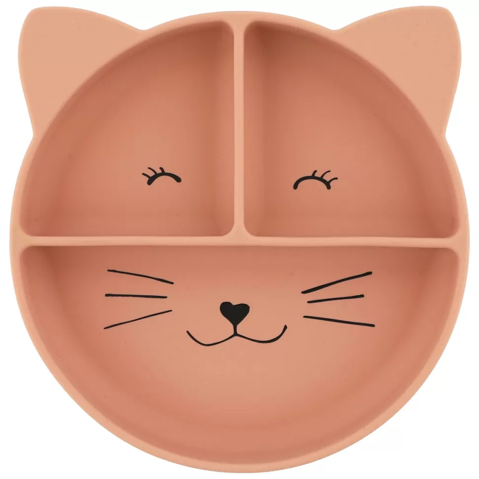 Trixie Baby Repas>Assiette en Silicone avec Ventouse - Mrs. Cat