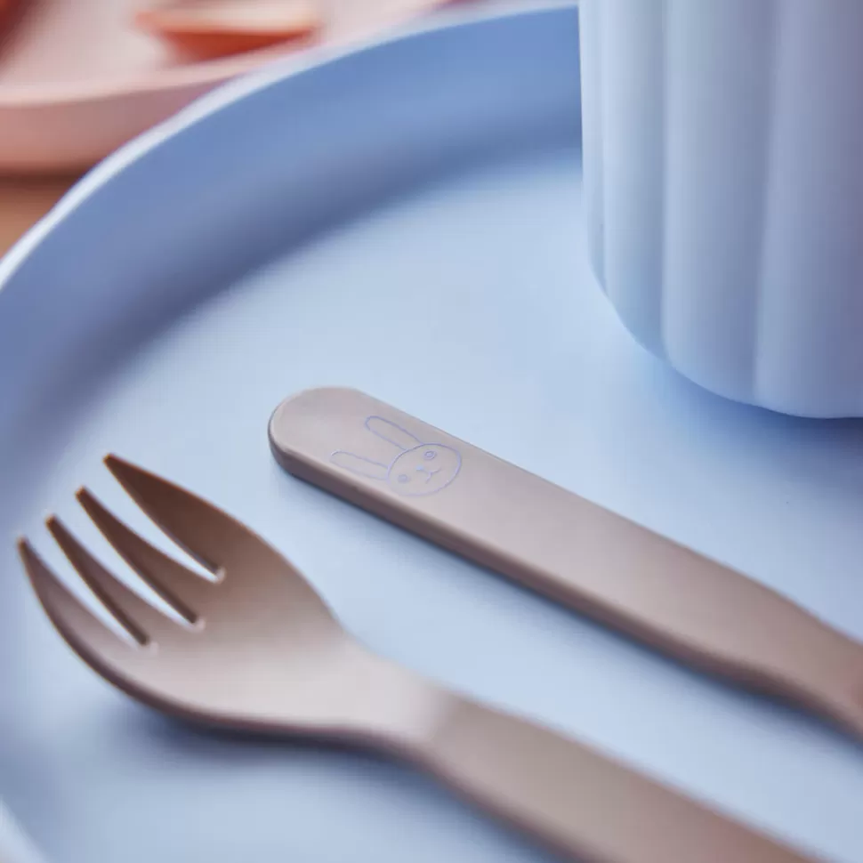 OYOY Repas>Assiette et Bol Pullo - Caramel & Ice Blue