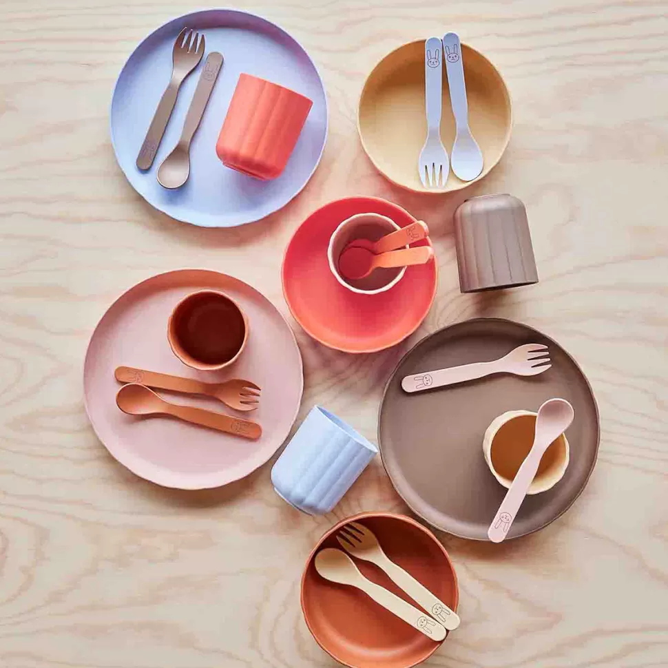 OYOY Repas>Assiette et Bol Pullo - Rose & Abricot