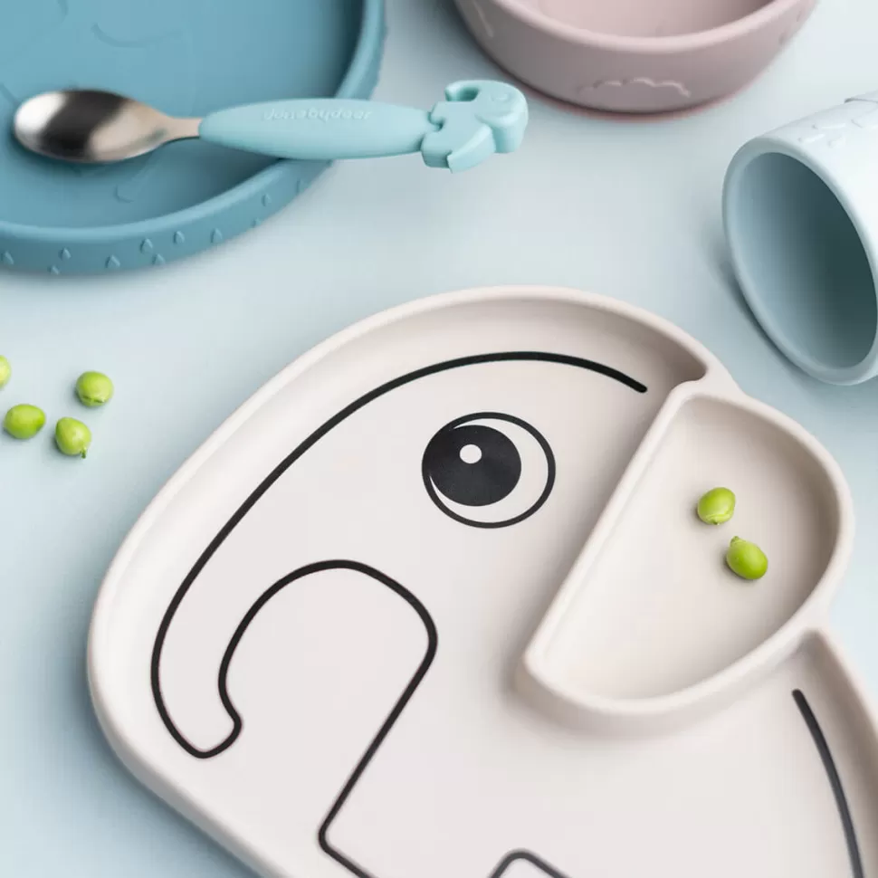 Done by Deer Repas>Assiette Silicone Stick & Stay Elphee - Sable