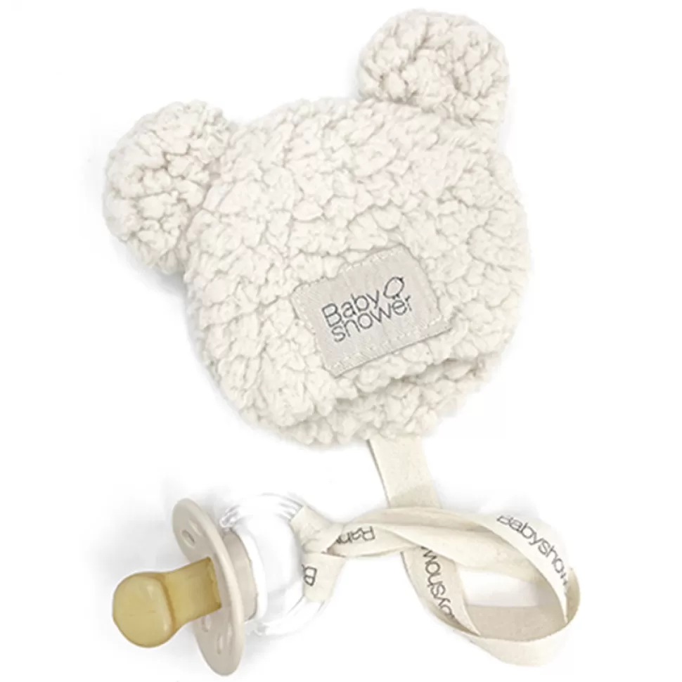 Babyshower Succion>Attache Tétine - Mouton Blanc
