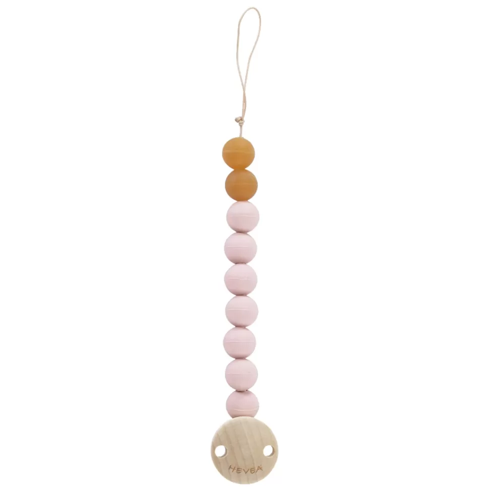 HEVEA Succion>Attache Tétine - Powder Pink