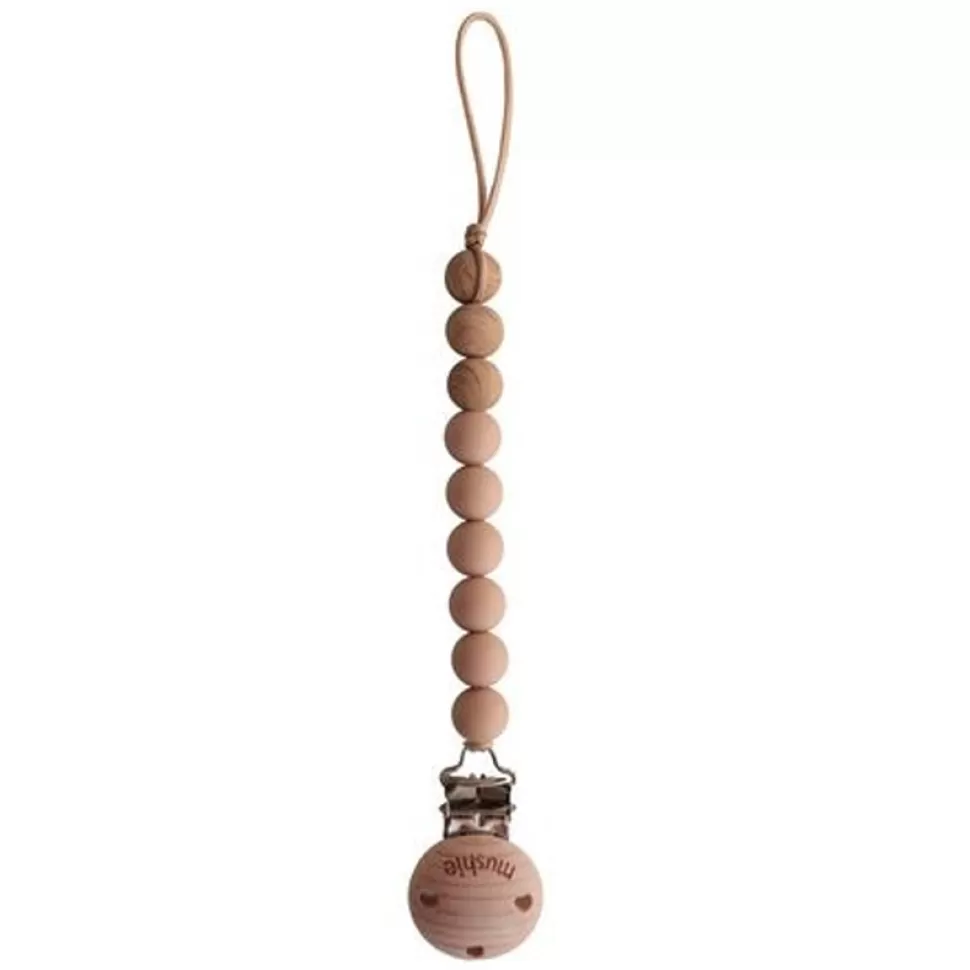 mushie Succion>Attache Tétine Eva - Pale Taupe