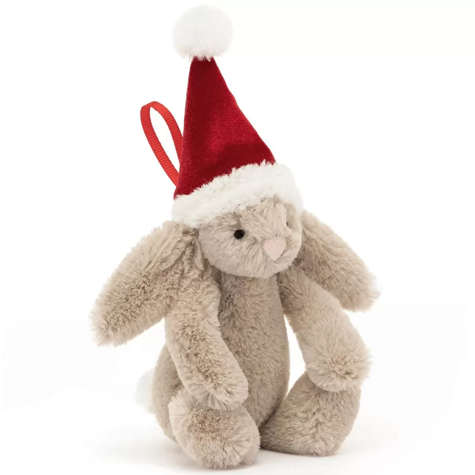 Jellycat Peluche>Bashful Christmas Bunny Decoration - Tiny