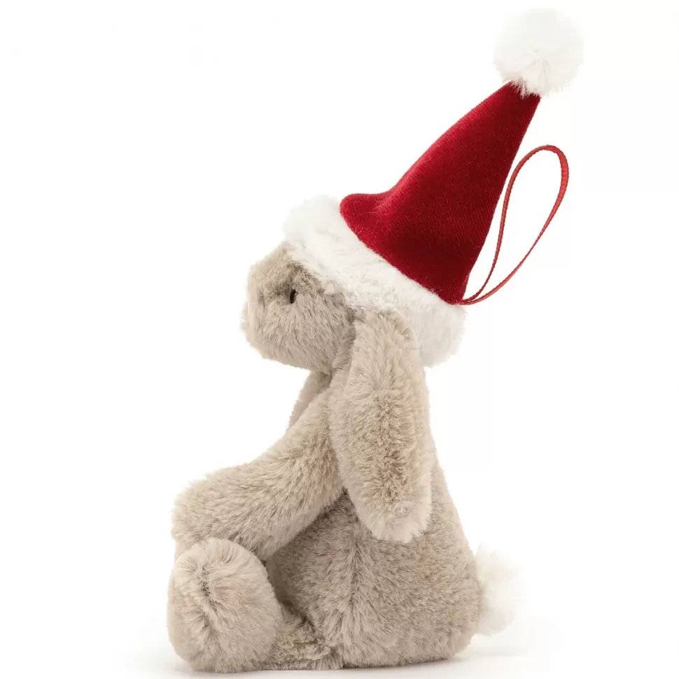 Jellycat Peluche>Bashful Christmas Bunny Decoration - Tiny