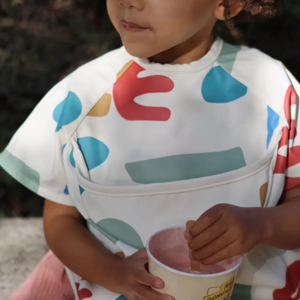 BÉABA Bavoir | Repas>Bavoir à Manches Evolutif 2-en-1 - Playful