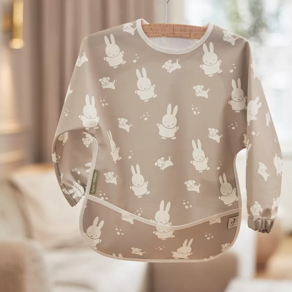 Jollein Bavoir | Repas>Bavoir à Manches Happy Miffy - Olive Green