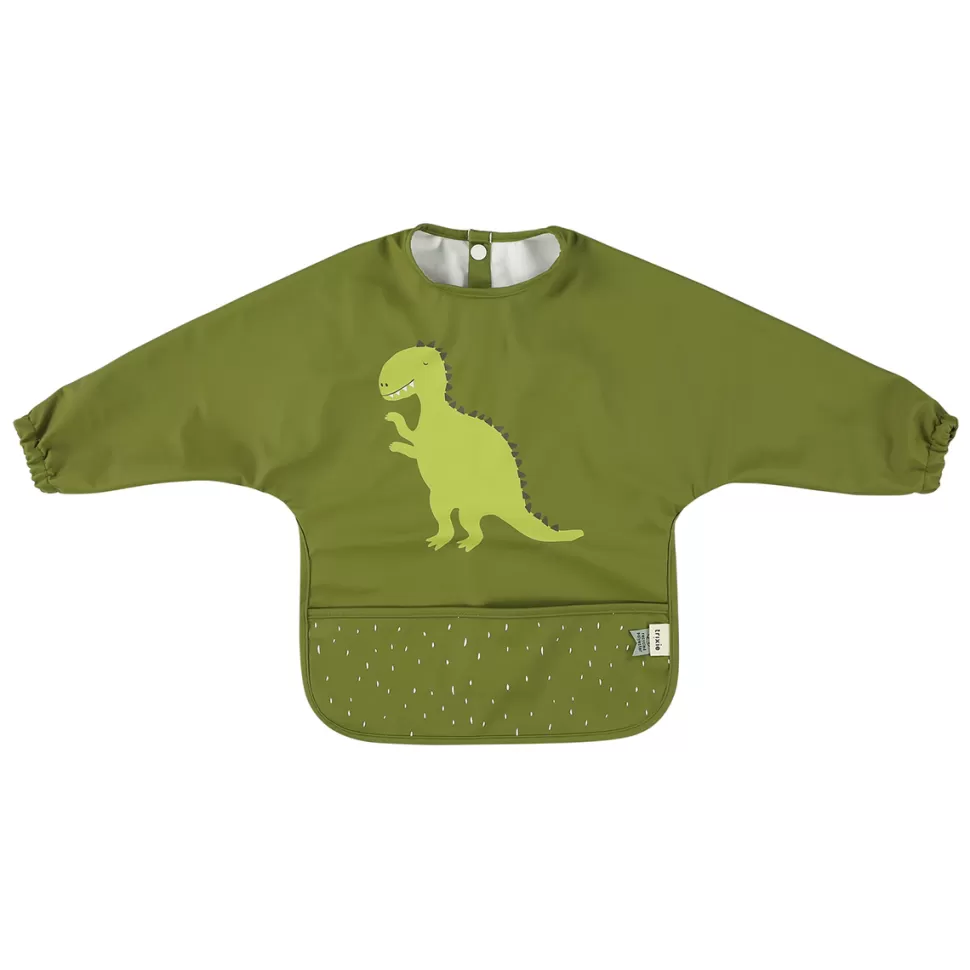 Trixie Baby Bavoir | Repas>Bavoir à Manches Imperméable - Mr. Dino