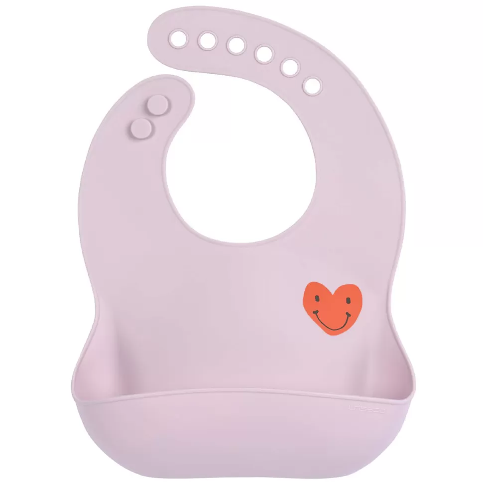LÄSSIG Bavoir | Repas>Bavoir en Silicone Happy Rascals - Coeur