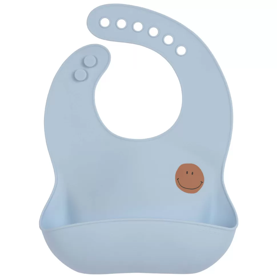 LÄSSIG Bavoir | Repas>Bavoir en Silicone Happy Rascals - Smile