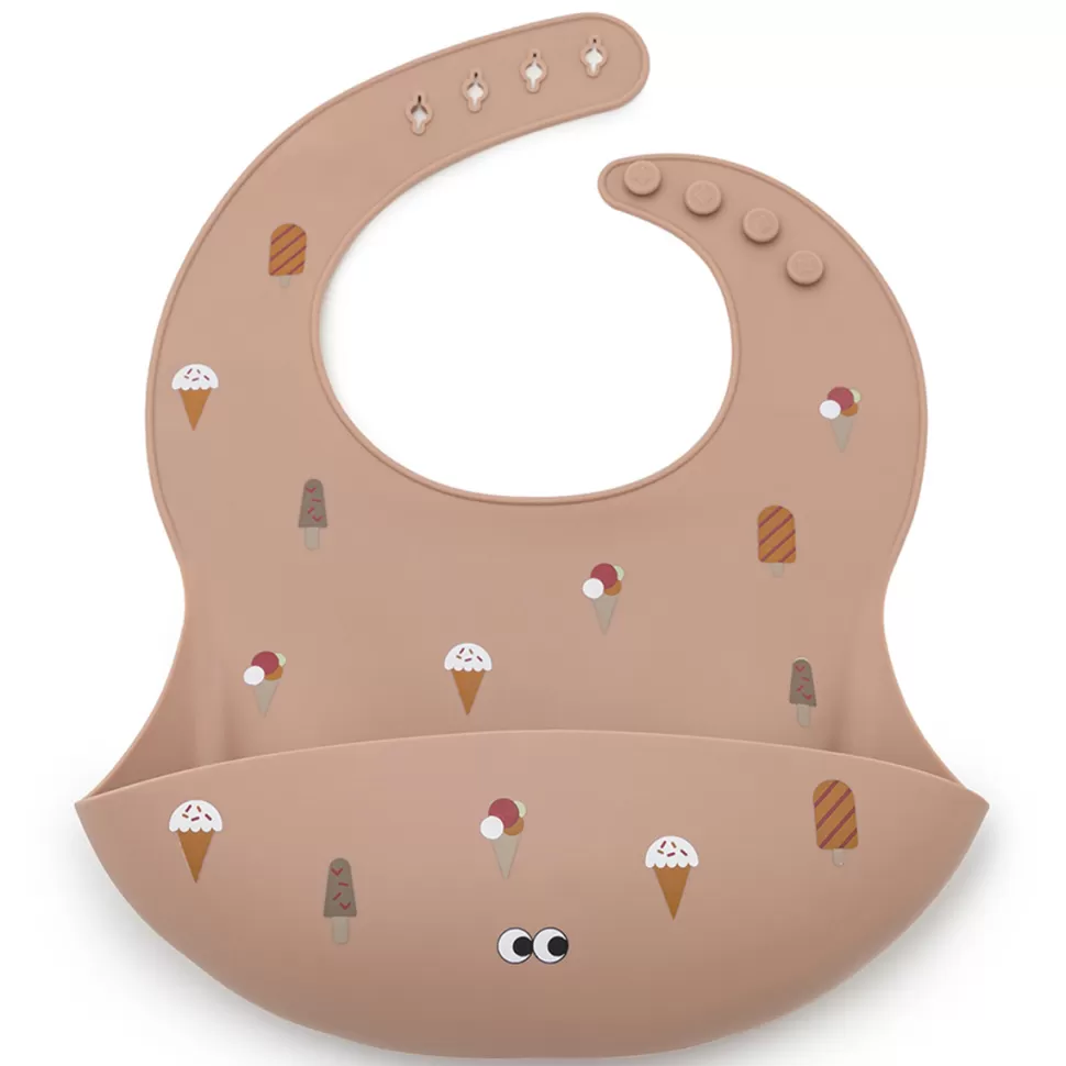 NOUI NOUI Bavoir>Bavoir Silicone - Ice Cream Rose