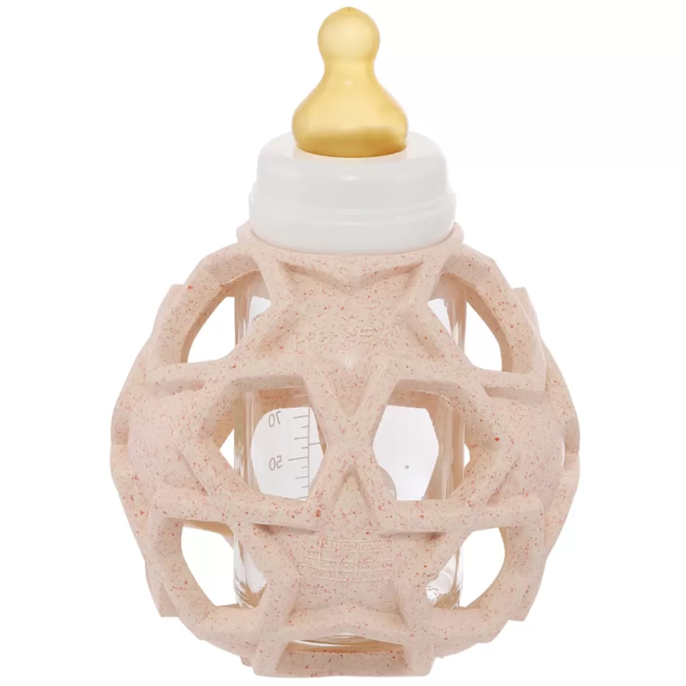 HEVEA Biberonnerie>Biberon et Star Ball 2-en-1 - Peach