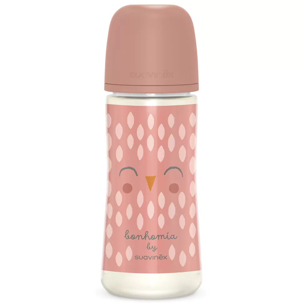 Suavinex Biberonnerie>Biberon Tétine Symétrique SX Pro Bonhomia Rose - 360 ml