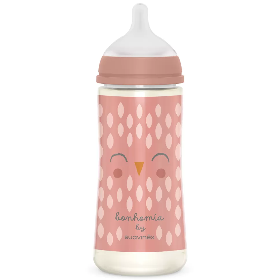 Suavinex Biberonnerie>Biberon Tétine Symétrique SX Pro Bonhomia Rose - 360 ml