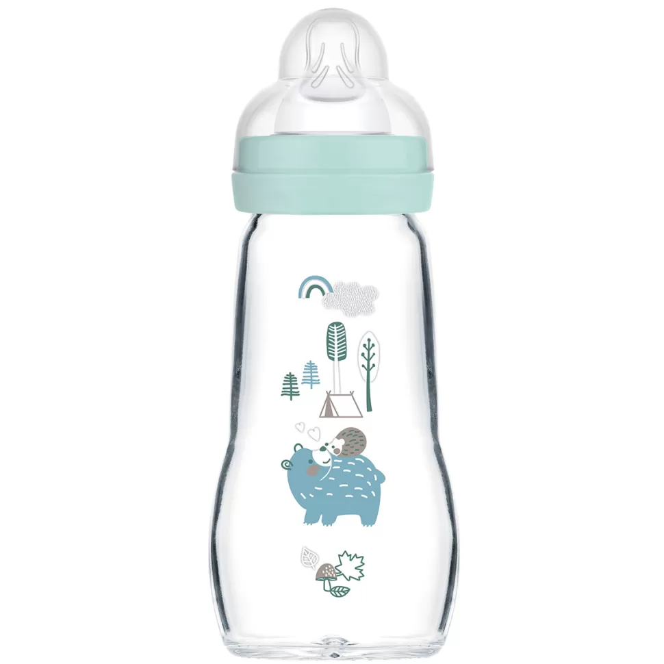 MAM Biberonnerie>Biberon Verre Colors Of Nature Bleu - 260 ml