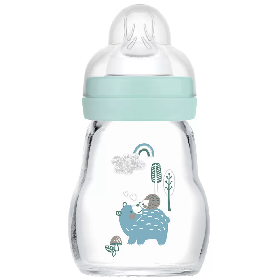 MAM Biberonnerie>Biberon Verre Colors of Nature Bleu - 170 ml