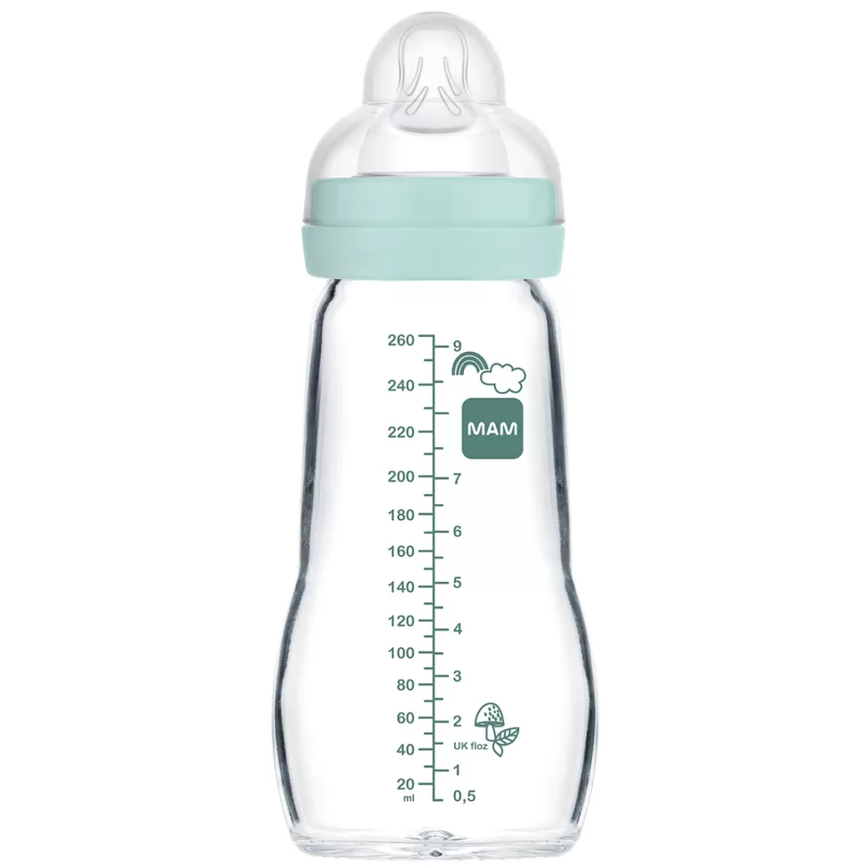 MAM Biberonnerie>Biberon Verre Colors Of Nature Bleu - 260 ml