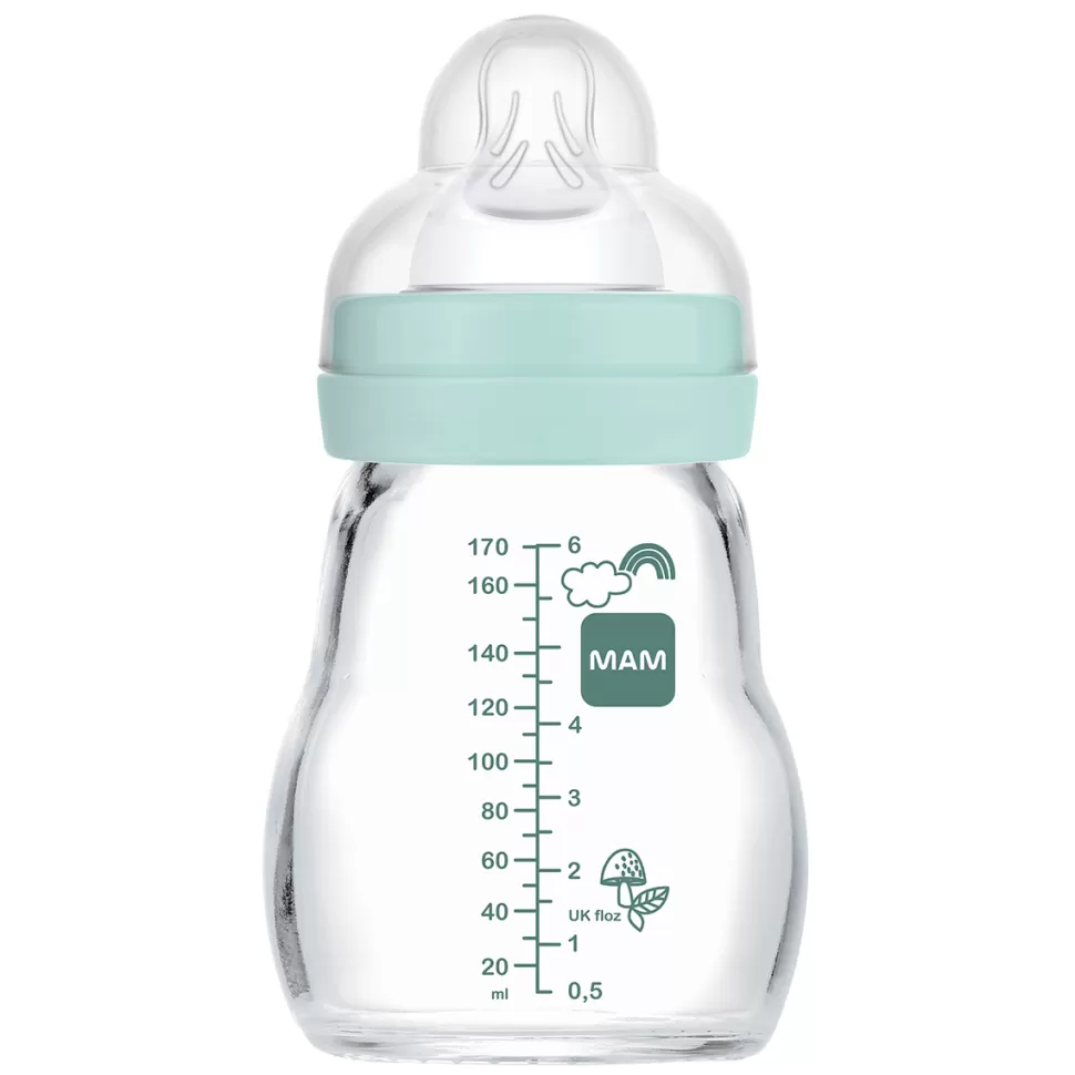 MAM Biberonnerie>Biberon Verre Colors of Nature Bleu - 170 ml