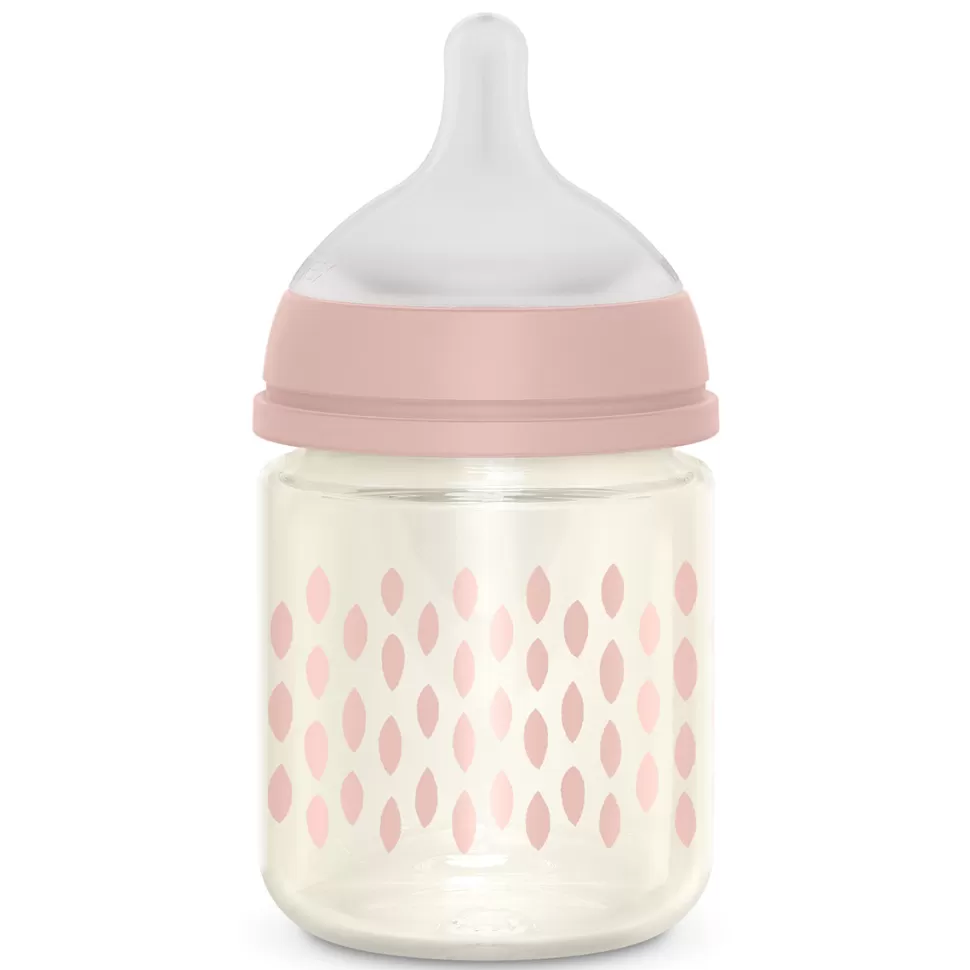 Suavinex Biberonnerie>Biberon Verre Tétine Symétrique SX Pro Bonhomia Rose - 120 ml