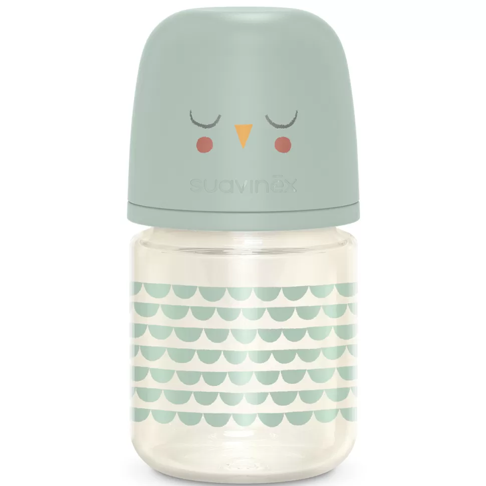 Suavinex Biberonnerie>Biberon Verre Tétine Symétrique SX Pro Bonhomia Vert - 120 ml