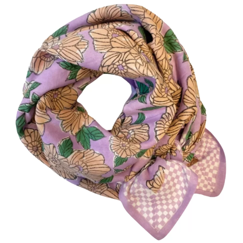 Apaches Parents>Big Foulard Latika Bloom - Lavande