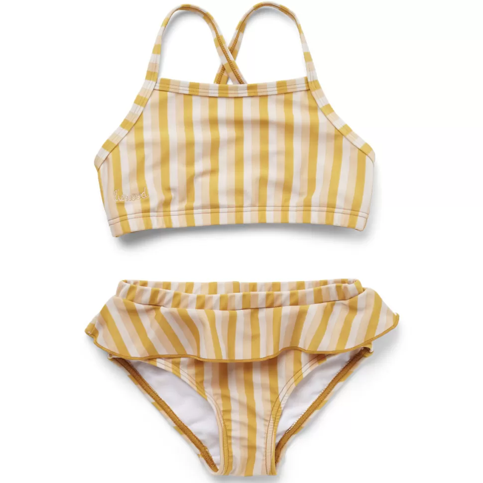 Liewood Accessoires Bébé>Bikini Norma Rayé Peach Sandy & Yellow Mellow - 18/24 Mois