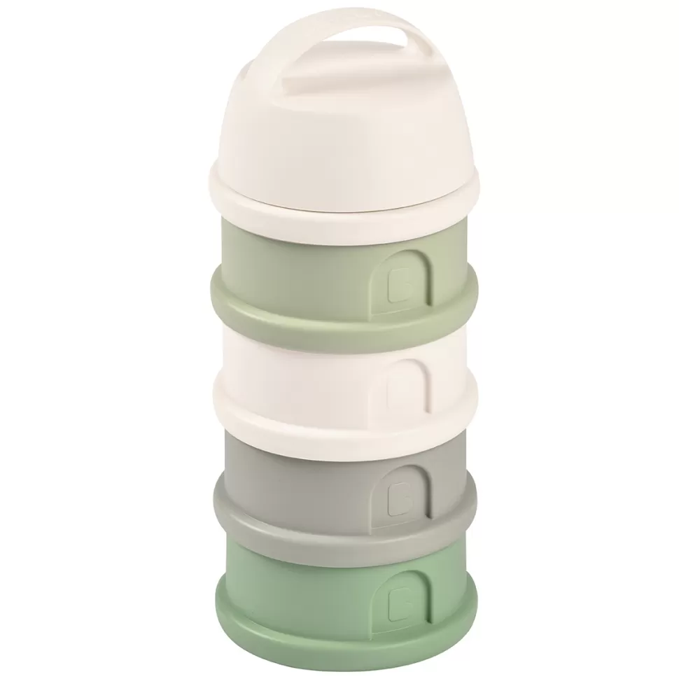 BÉABA Biberonnerie>Boite Doseuse Empilable - Cotton White & Sage Green