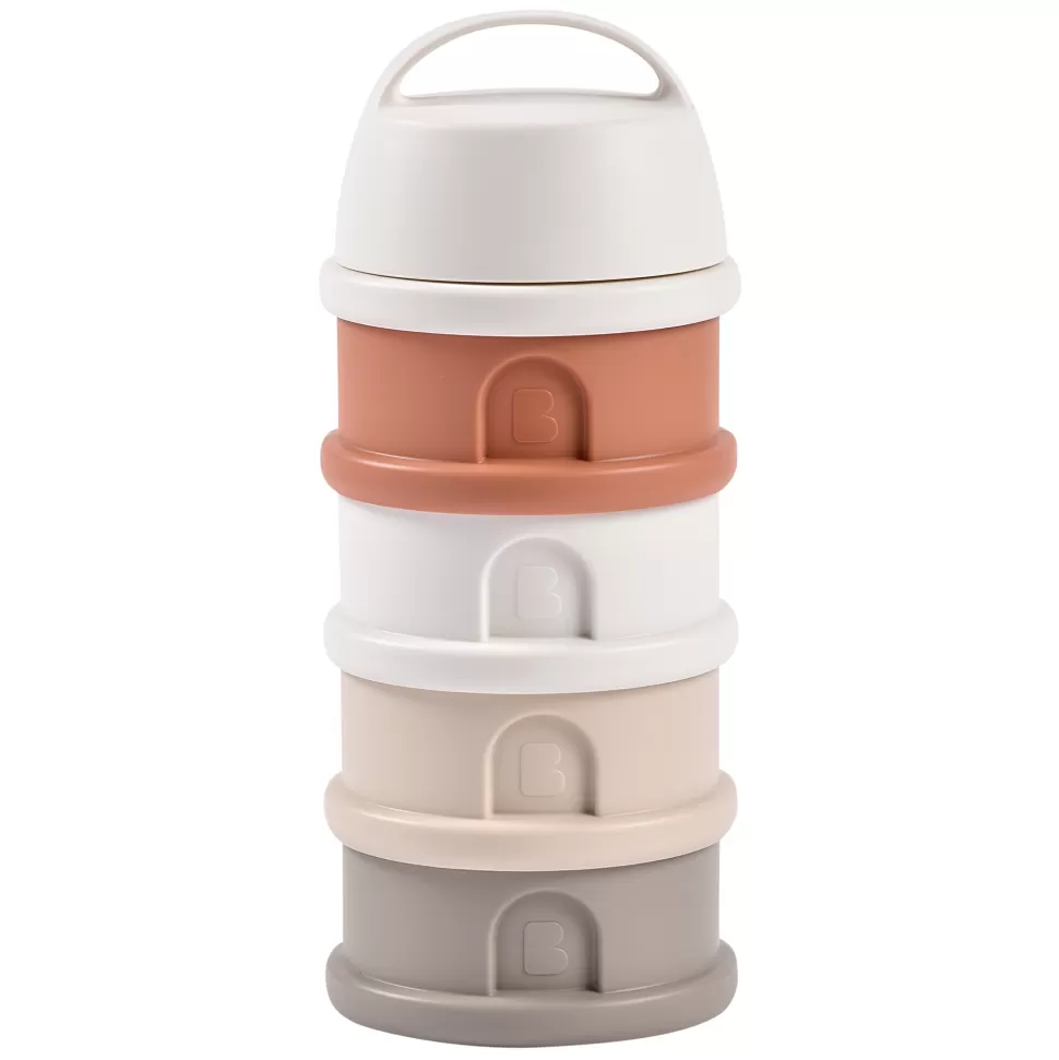 BÉABA Biberonnerie>Boite Doseuse Empilable - Cotton White & Terracotta