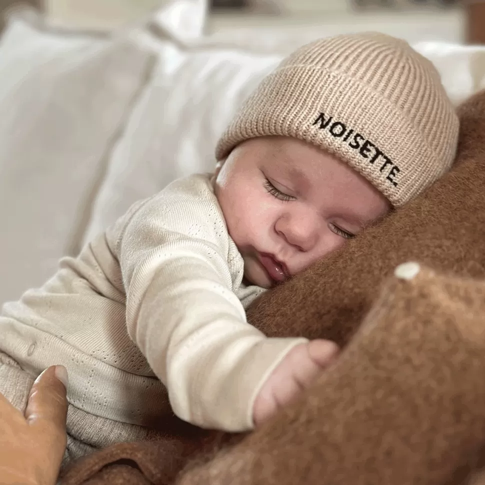 Bonjour Little Accessoires Bébé>Bonnet en Laine Mérinos Noisette - 0/1 Mois