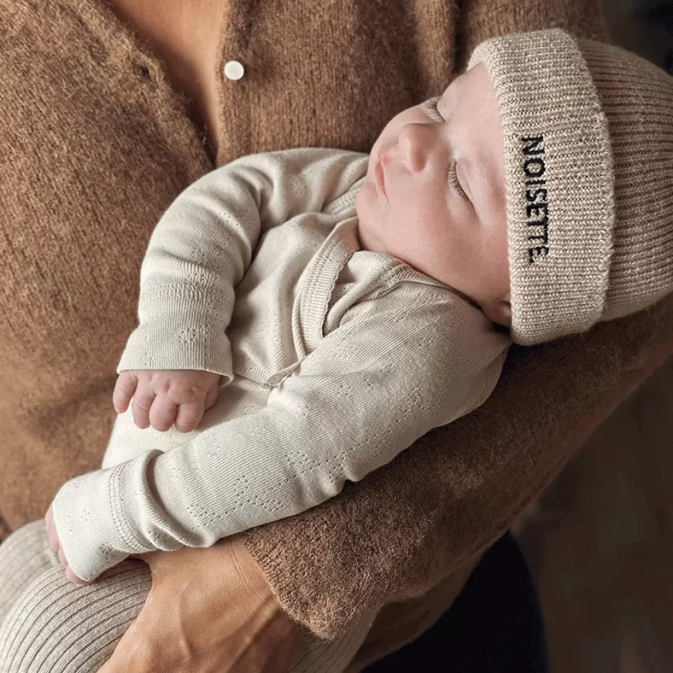 Bonjour Little Accessoires Bébé>Bonnet en Laine Mérinos Noisette - 0/1 Mois