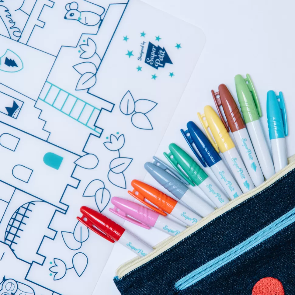 Super Petit Loisirs Créatifs>Boîte de 10 Feutres Effaçables pour Silicone