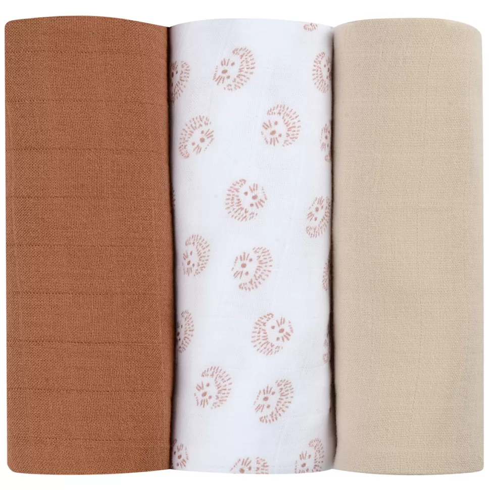 BÉABA Textile>Boîte de 3 Langes - Hedgehog