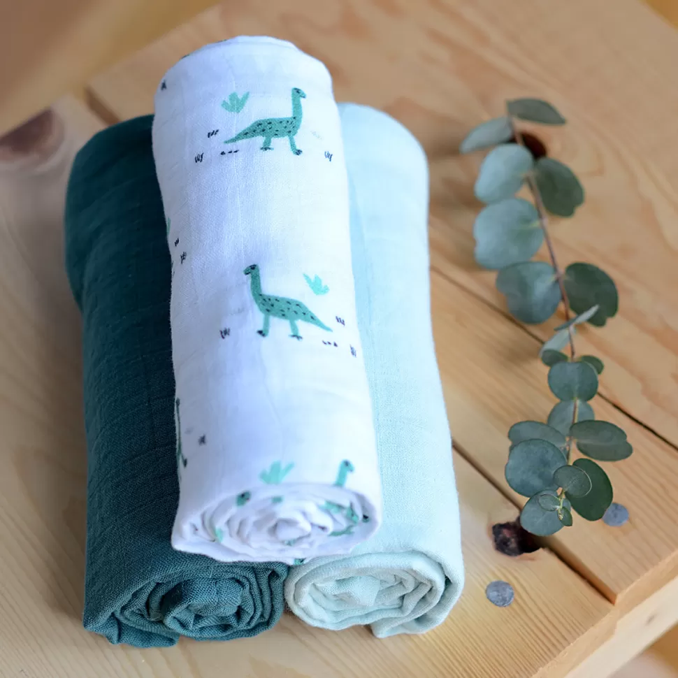 BÉABA Textile>Boîte de 3 Langes - Jurassic