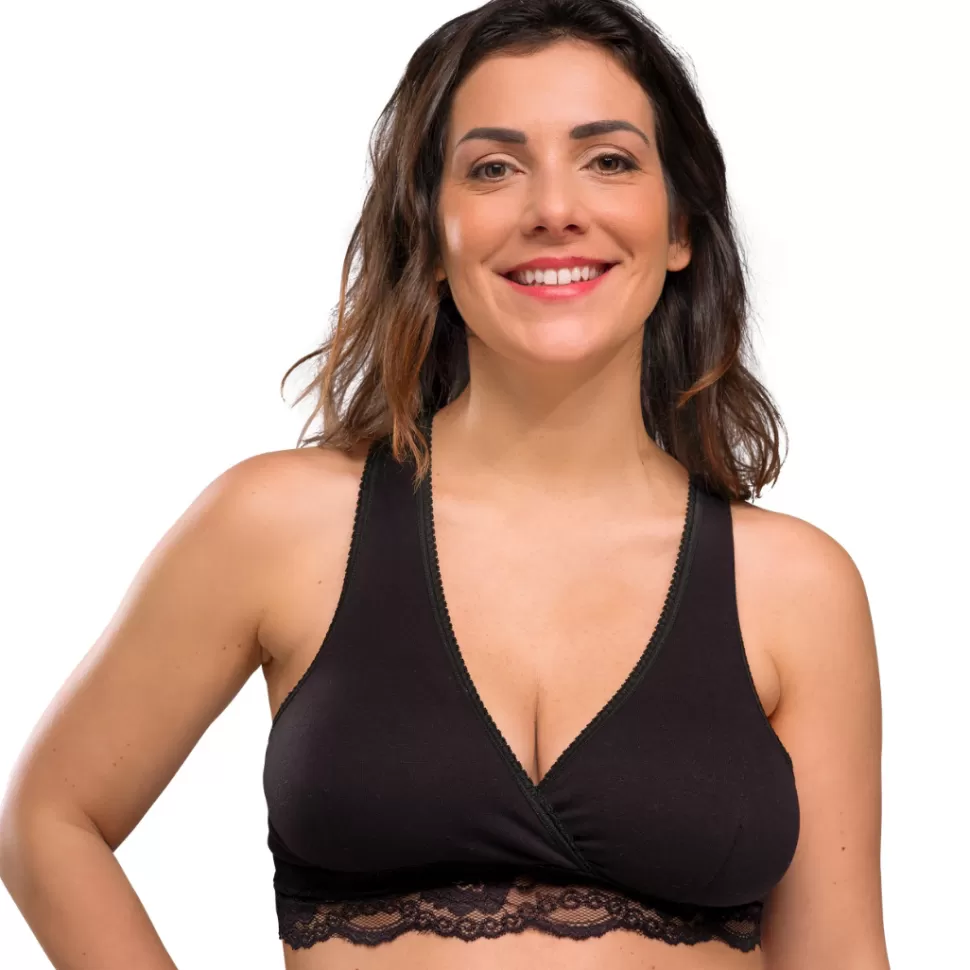 carriwell Parents>Brassière Cache-coeur de Grossesse et d'Allaitement Noir - S