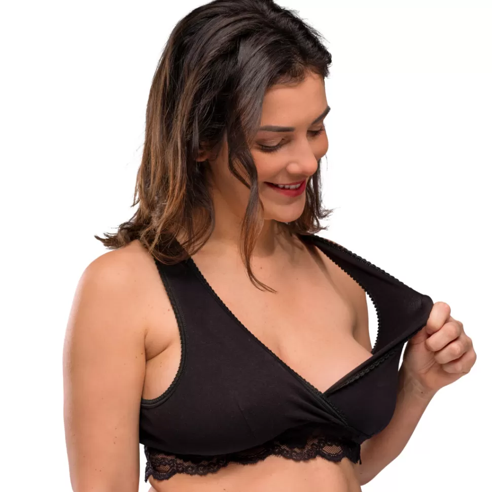carriwell Parents>Brassière Cache-coeur de Grossesse et d'Allaitement Noir - S