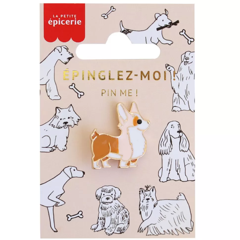 La Petite Epicerie Accessoires Bébé>Broche Pin's Emaillé - Corgi