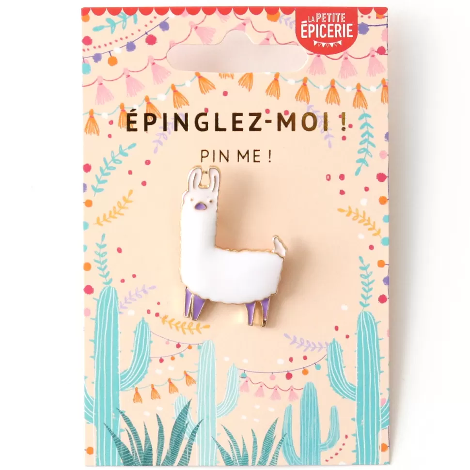 La Petite Epicerie Accessoires Bébé>Broche Pin's Emaillé - Lama