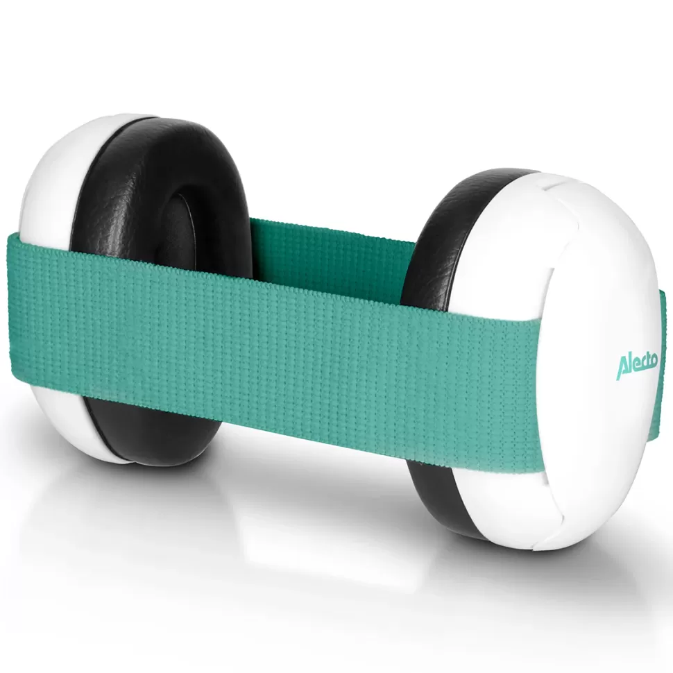 Alecto Accessoires Bébé | Sécurité Domestique>Casque Anti-bruit pour Bébés - Blanc et Vert Menthe