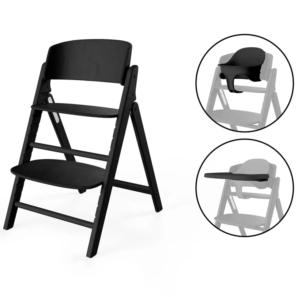 Cybex Repas>Chaise Haute Click & Fold 3-en-1 - Stunning Black